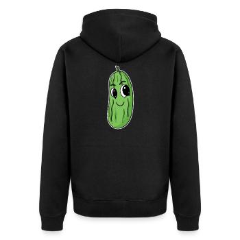 Motif de concombre - Veste à capuche bio Premium Unisexe - noir - Dos - Nico (187cm)