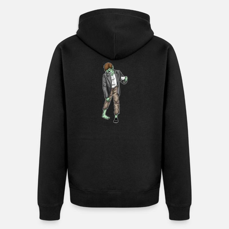 Café d’Halloween zombie - Veste à capuche bio Premium Unisexe - noir