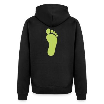 green foot feet foot care podiatrist podiatrist - Unisex Premium Organic Zip Hoodie - black - Back - Nico (187cm)