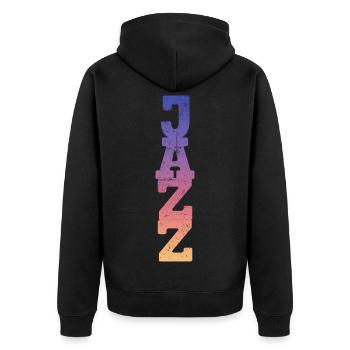 Jazz - Veste à capuche bio Premium Unisexe - noir - Dos - Nico (187cm)