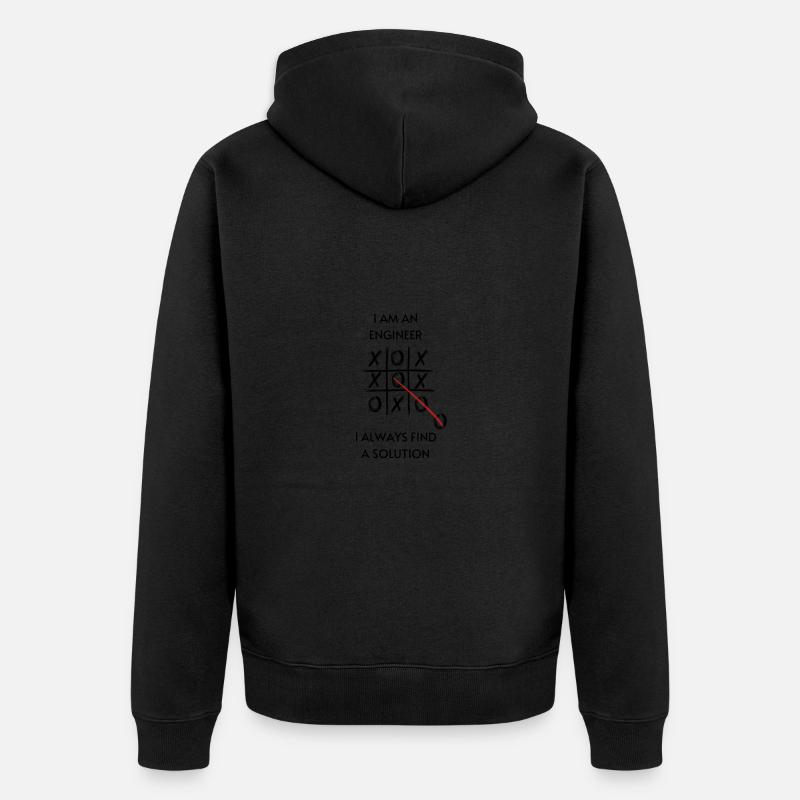 I AM AN ENGINEER - Unisex Premium Bio Zip Hoodie - Schwarz
