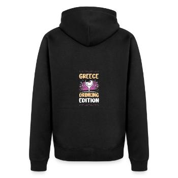 Vacances de fête en Grèce - Veste à capuche bio Premium Unisexe - noir - Dos - Nico (187cm)