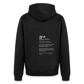 Elfriede Substantiv Beste Freundin Geschenk - Unisex Premium Bio Zip Hoodie - Schwarz - Hinten - Nico (187cm)