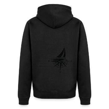 Compass Sailing Regatta Sport Sailing Sailing - Unisex Premium Organic Zip Hoodie - black - Back - Nico (187cm)