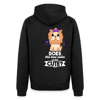 Amoureux des chiens Pet Puppy Kids - Veste à capuche bio Premium Unisexe - noir - Dos - Nico (187cm)