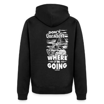 Sailors Sailing Sailboat Drôles de dictons cadeau - Veste à capuche bio Premium Unisexe - noir - Dos - Nico (187cm)