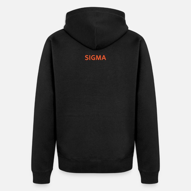 sigma wort - Unisex Premium Bio Zip Hoodie - Schwarz