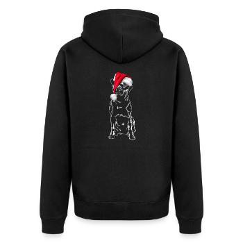 Santa LABRADOR Chiens de Noël Labbi Wilsigns - Veste à capuche bio Premium Unisexe - noir - Dos - Nico (187cm)
