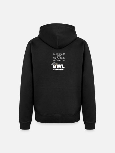 BWL Student Bachelor Geschenk - Unisex Premium Bio Zip Hoodie - Schwarz