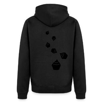Icône Muffin Silhouette - Veste à capuche bio Premium Unisexe - noir - Dos - Nico (187cm)
