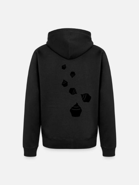 Muffin Silhouette icon - Unisex Premium Organic Zip Hoodie - black