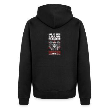 Père Noël Noël laid Noël - Veste à capuche bio Premium Unisexe - noir - Dos - Nico (187cm)