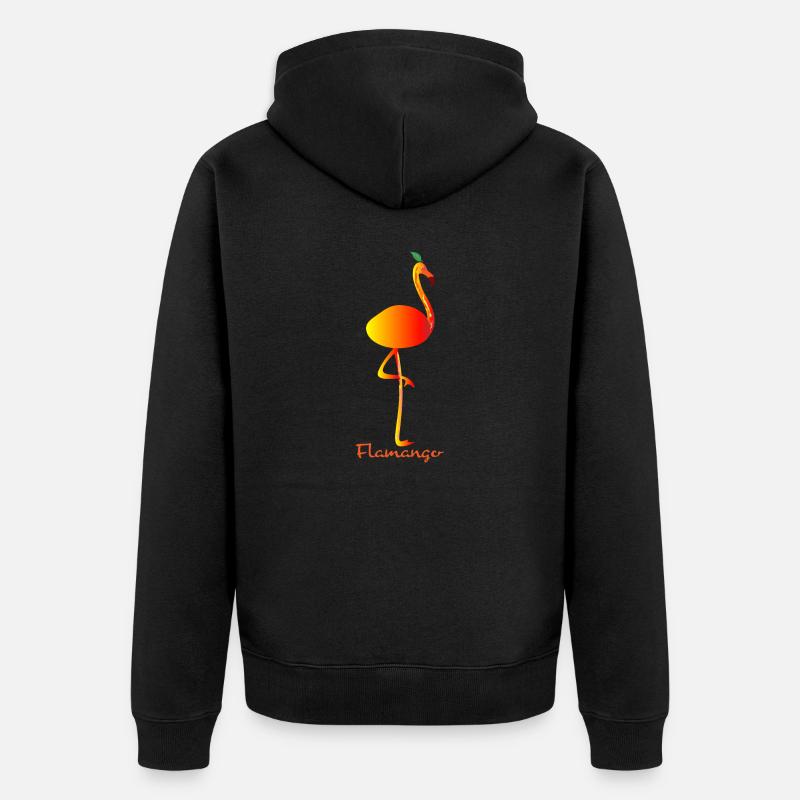 Flamingo Mango - Unisex Premium Bio Zip Hoodie - Schwarz
