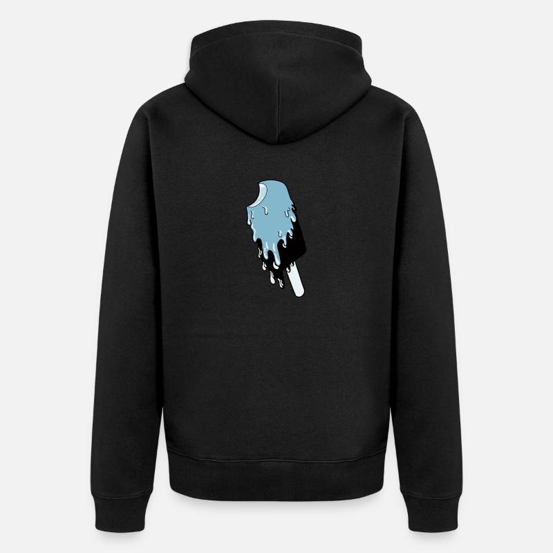 De la glace sur un bâton - Veste à capuche bio Premium Unisexe - noir