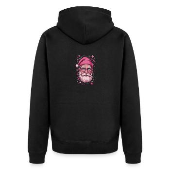 Merry Pinkmas Pink Christmas Xmas merry christmas - Unisex Premium Organic Zip Hoodie - black - Back - Nico (187cm)