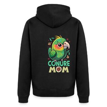Perruche Perruche Maman - Veste à capuche bio Premium Unisexe - noir - Dos - Nico (187cm)