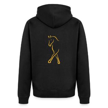 cheval - Veste à capuche bio Premium Unisexe - noir - Dos - Nico (187cm)