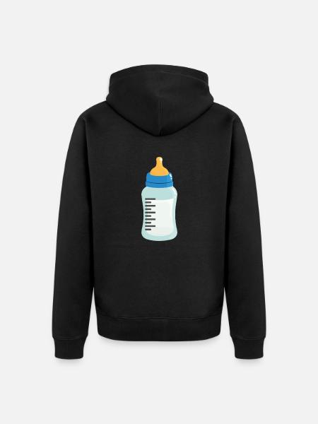 Baby Bottle - Unisex Premium Organic Zip Hoodie - black