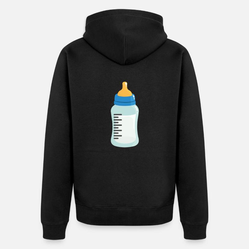 Biberon - Veste à capuche bio Premium Unisexe - noir