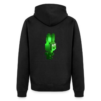 Green Creature 8-Bit Bunny: T-shirt végétalien de jeu - Veste à capuche bio Premium Unisexe - noir - Dos - Nico (187cm)