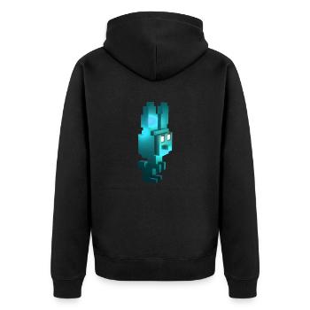 Happy Bunny Adventure Fille Fille T Shirt Sweat à capuche - Veste à capuche bio Premium Unisexe - noir - Dos - Nico (187cm)