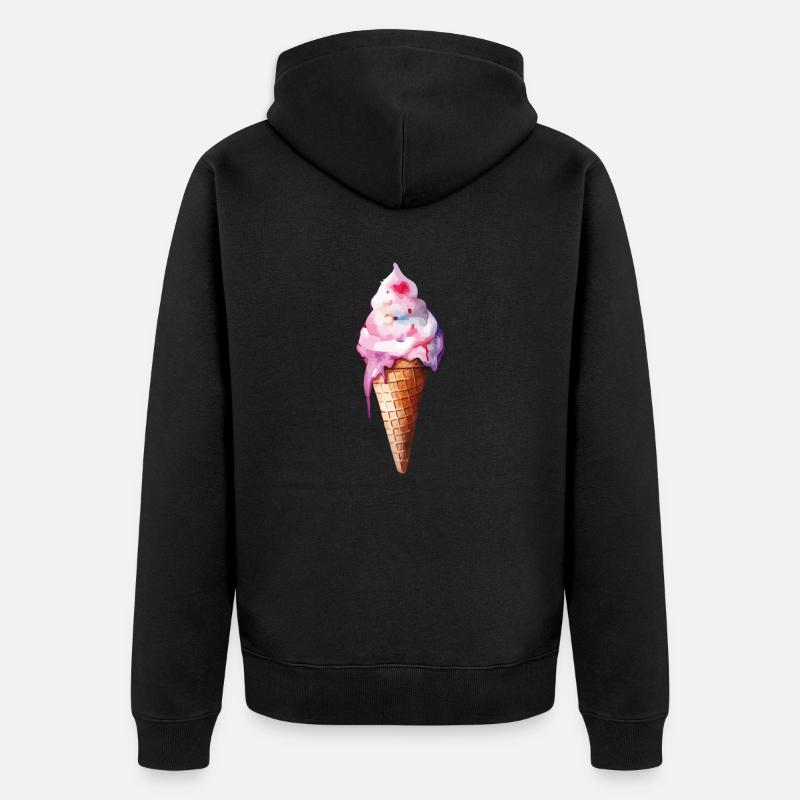 Glace - Veste à capuche bio Premium Unisexe - noir