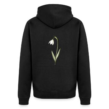 petits perce-neige - Veste à capuche bio Premium Unisexe - noir - Dos - Nico (187cm)