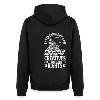 Avocat en droit du divertissement Protéger les créatifs - Veste à capuche bio Premium Unisexe - noir - Dos - Nico (187cm)