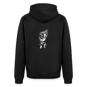 Border Collie Chien De Troupeau Chiens Chien Wilsigns - Veste à capuche bio Premium Unisexe - noir - Dos - Nico (187cm)