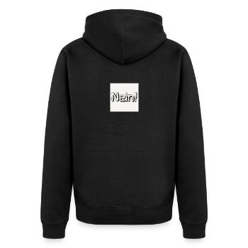 Playful No lettering for creative designs - Unisex Premium Organic Zip Hoodie - black - Back - Nico (187cm)