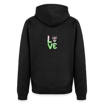 Chèvres - Veste à capuche bio Premium Unisexe - noir - Dos - Nico (187cm)