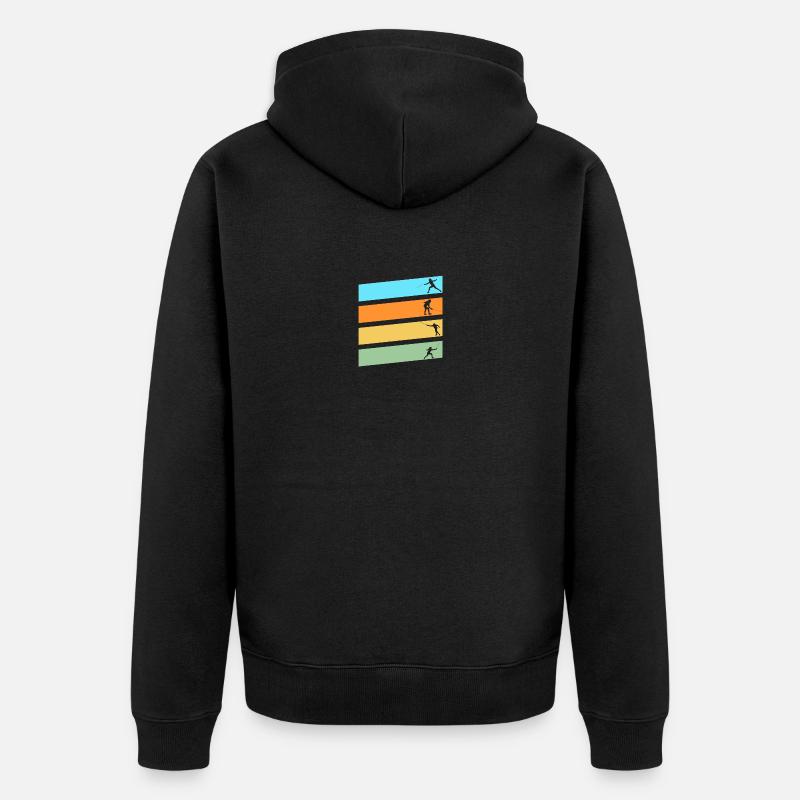 Fechter Fechten - Unisex Premium Bio Zip Hoodie - Schwarz