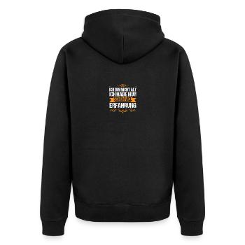 Ich Bin Nicht Alt Geburtstag - Unisex Premium Bio Zip Hoodie - Schwarz - Hinten - Nico (187cm)