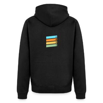 Baseballspieler Baseball - Unisex Premium Bio Zip Hoodie - Schwarz - Hinten - Nico (187cm)