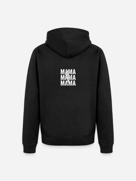 Baseballspieler Mama Mutter Baseball - Unisex Premium Bio Zip Hoodie - Schwarz