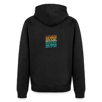 I wanted to stop being mean - Unisex Premium Organic Zip Hoodie - black - Back - Nico (187cm)