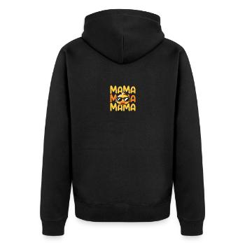 Enten Mama Mutter Ente - Unisex Premium Bio Zip Hoodie - Schwarz - Hinten - Nico (187cm)