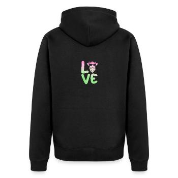 Vache Highland Bovins Vaches - Veste à capuche bio Premium Unisexe - noir - Dos - Nico (187cm)
