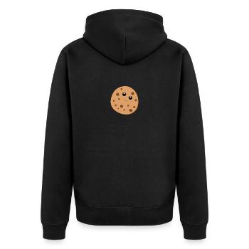 Cookie - Unisex Premium Bio Zip Hoodie - Schwarz - Hinten - Nico (187cm)
