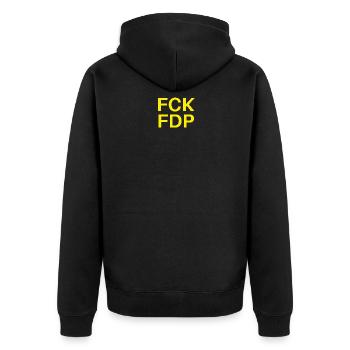 FCK FDP - Veste à capuche bio Premium Unisexe - noir - Dos - Nico (187cm)