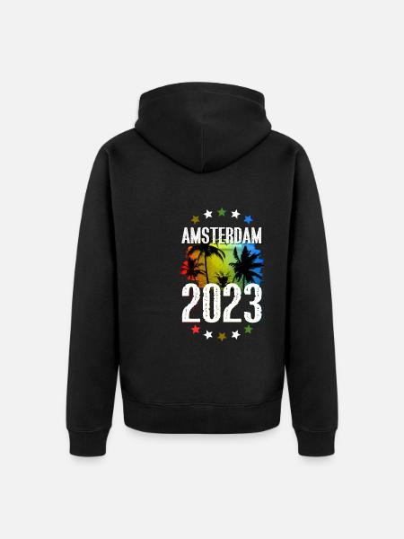 Amsterdam 2023 - Unisex Premium Organic Zip Hoodie - black