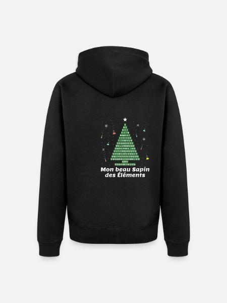 MON BEAU SAPIN DES ELEMENTS - Unisex Premium Bio Zip Hoodie - Schwarz