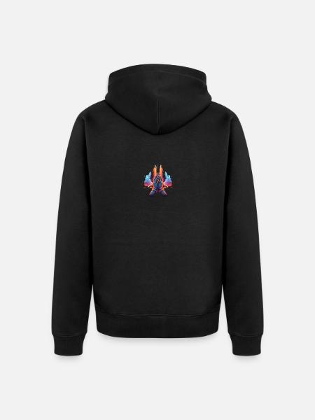 Hand 2 - Unisex Premium Organic Zip Hoodie - black