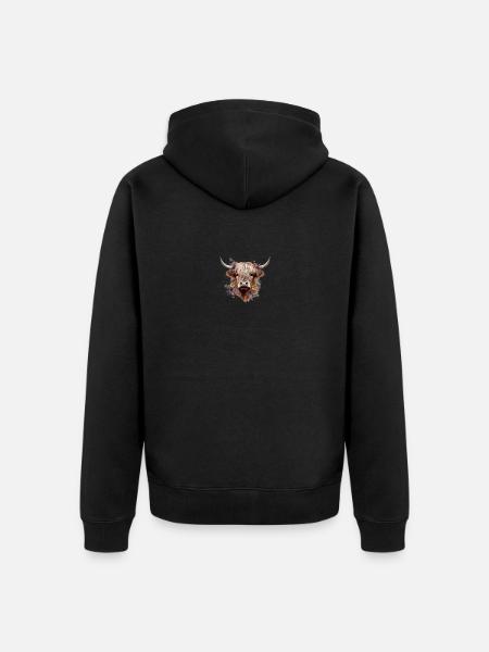 Vache Ecossaise - Veste à capuche bio Premium Unisexe - noir
