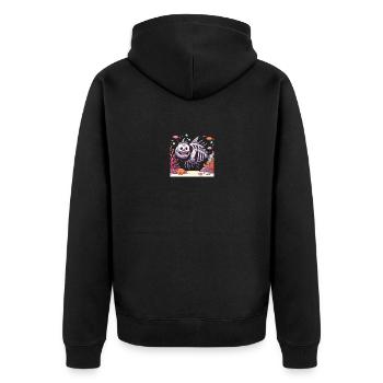 Poisson Squelette Cartoon 3 - Veste à capuche bio Premium Unisexe - noir - Dos - Nico (187cm)