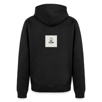 FC323DA2 2052 410B AAB5 494A1AD149FA - Unisex Premium Bio Zip Hoodie - Schwarz - Hinten - Nico (187cm)