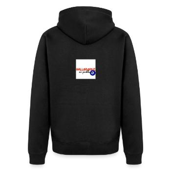 Hallederiz no problem - Unisex Premium Bio Zip Hoodie - Schwarz - Hinten - Nico (187cm)