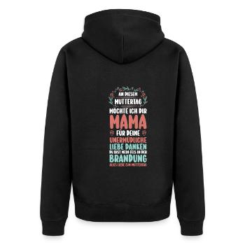 Maman Fête des mères Maman - Veste à capuche bio Premium Unisexe - noir - Dos - Nico (187cm)