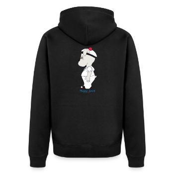 Happy Louis - MATELOT - Veste à capuche bio Premium Unisexe - noir - Dos - Nico (187cm)