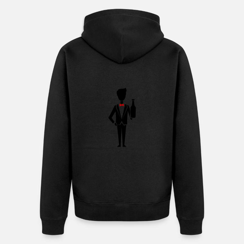 Équipe de mariage du marié - Veste à capuche bio Premium Unisexe - noir